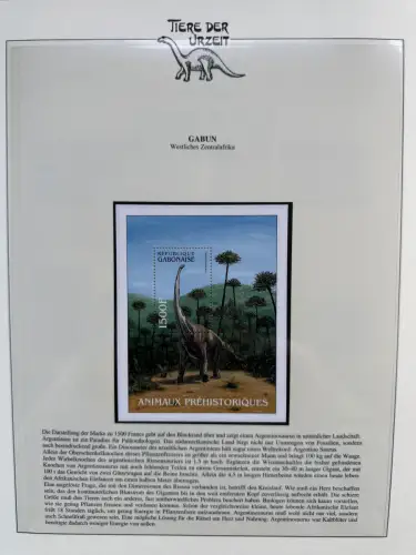 Motiv Tiere der Urzeit / Dinos - Afrika 1 ** - Lindner-Vordruckbinder, 60 Seiten