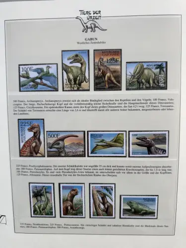 Motiv Tiere der Urzeit / Dinos - Afrika 1 ** - Lindner-Vordruckbinder, 60 Seiten