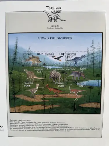 Motiv Tiere der Urzeit / Dinos - Afrika 1 ** - Lindner-Vordruckbinder, 60 Seiten