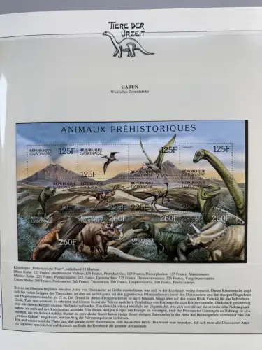 Motiv Tiere der Urzeit / Dinos - Afrika 1 ** - Lindner-Vordruckbinder, 60 Seiten