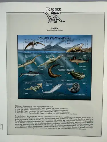 Motiv Tiere der Urzeit / Dinos - Afrika 1 ** - Lindner-Vordruckbinder, 60 Seiten