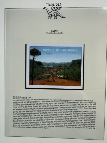 Motiv Tiere der Urzeit / Dinos - Afrika 1 ** - Lindner-Vordruckbinder, 60 Seiten