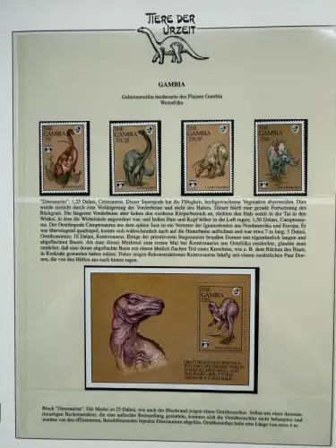 Motiv Tiere der Urzeit / Dinos - Afrika 1 ** - Lindner-Vordruckbinder, 60 Seiten