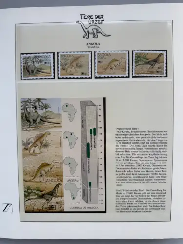 Motiv Tiere der Urzeit / Dinos - Afrika 1 ** - Lindner-Vordruckbinder, 60 Seiten