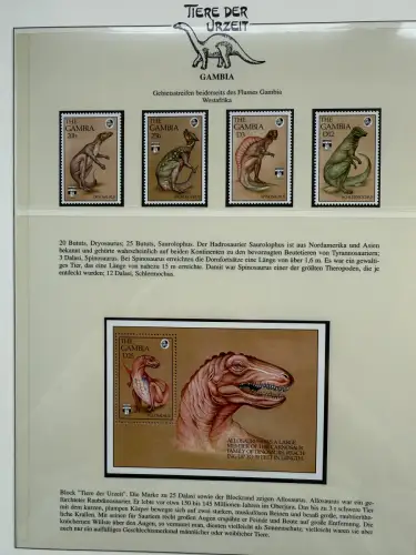 Motiv Tiere der Urzeit / Dinos - Afrika 1 ** - Lindner-Vordruckbinder, 60 Seiten