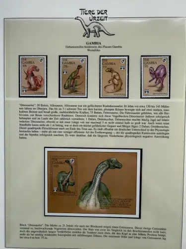 Motiv Tiere der Urzeit / Dinos - Afrika 1 ** - Lindner-Vordruckbinder, 60 Seiten