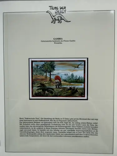 Motiv Tiere der Urzeit / Dinos - Afrika 1 ** - Lindner-Vordruckbinder, 60 Seiten