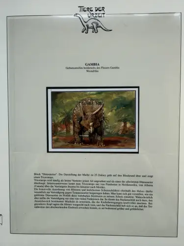 Motiv Tiere der Urzeit / Dinos - Afrika 1 ** - Lindner-Vordruckbinder, 60 Seiten