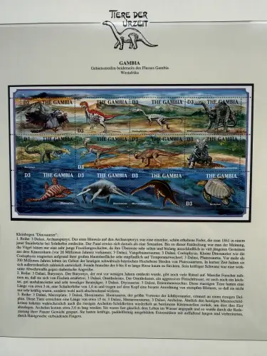 Motiv Tiere der Urzeit / Dinos - Afrika 1 ** - Lindner-Vordruckbinder, 60 Seiten