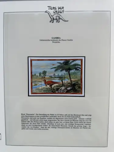Motiv Tiere der Urzeit / Dinos - Afrika 1 ** - Lindner-Vordruckbinder, 60 Seiten