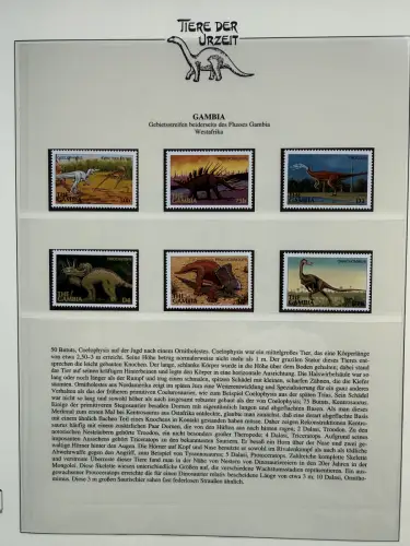 Motiv Tiere der Urzeit / Dinos - Afrika 1 ** - Lindner-Vordruckbinder, 60 Seiten