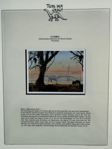 Motiv Tiere der Urzeit / Dinos - Afrika 1 ** - Lindner-Vordruckbinder, 60 Seiten