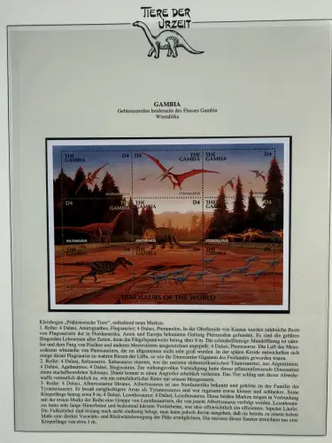 Motiv Tiere der Urzeit / Dinos - Afrika 1 ** - Lindner-Vordruckbinder, 60 Seiten