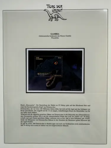 Motiv Tiere der Urzeit / Dinos - Afrika 1 ** - Lindner-Vordruckbinder, 60 Seiten