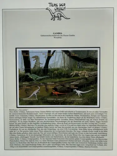 Motiv Tiere der Urzeit / Dinos - Afrika 1 ** - Lindner-Vordruckbinder, 60 Seiten