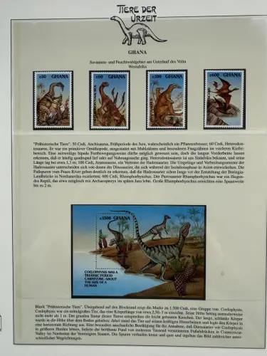 Motiv Tiere der Urzeit / Dinos - Afrika 1 ** - Lindner-Vordruckbinder, 60 Seiten