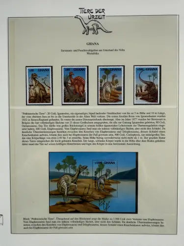 Motiv Tiere der Urzeit / Dinos - Afrika 1 ** - Lindner-Vordruckbinder, 60 Seiten