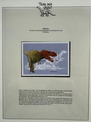 Motiv Tiere der Urzeit / Dinos - Afrika 1 ** - Lindner-Vordruckbinder, 60 Seiten