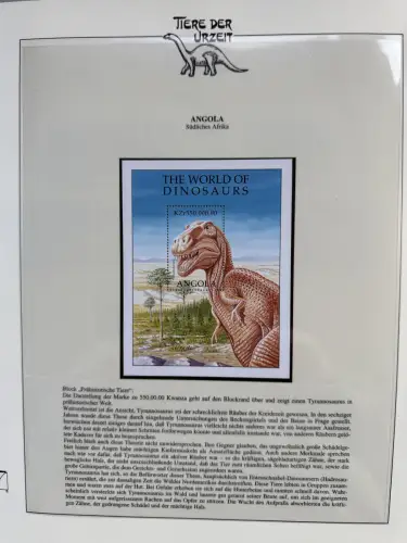 Motiv Tiere der Urzeit / Dinos - Afrika 1 ** - Lindner-Vordruckbinder, 60 Seiten