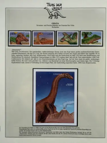 Motiv Tiere der Urzeit / Dinos - Afrika 1 ** - Lindner-Vordruckbinder, 60 Seiten