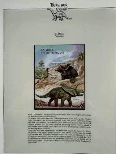 Motiv Tiere der Urzeit / Dinos - Afrika 1 ** - Lindner-Vordruckbinder, 60 Seiten