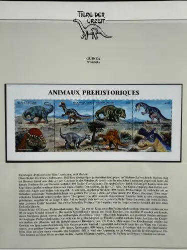 Motiv Tiere der Urzeit / Dinos - Afrika 1 ** - Lindner-Vordruckbinder, 60 Seiten