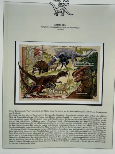 Motiv Tiere der Urzeit / Dinos - Afrika 1 ** - Lindner-Vordruckbinder, 60 Seiten