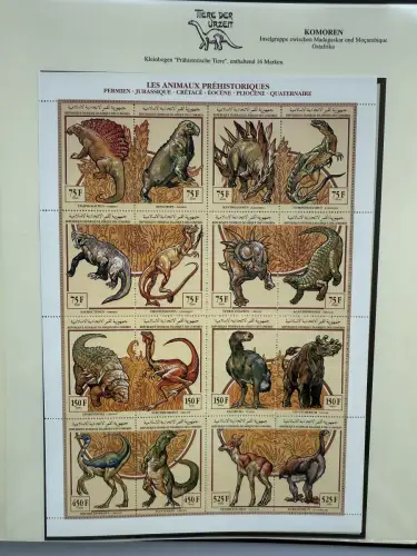 Motiv Tiere der Urzeit / Dinos - Afrika 1 ** - Lindner-Vordruckbinder, 60 Seiten