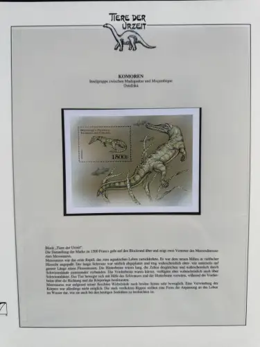 Motiv Tiere der Urzeit / Dinos - Afrika 1 ** - Lindner-Vordruckbinder, 60 Seiten