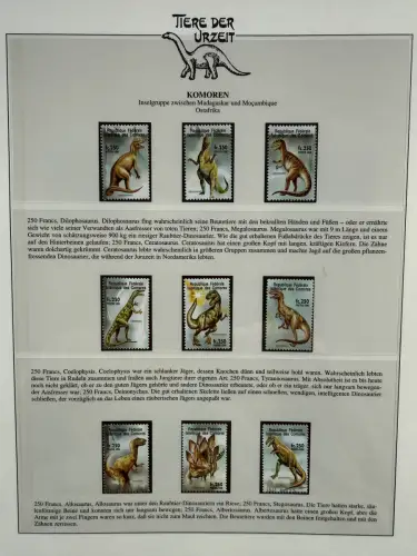 Motiv Tiere der Urzeit / Dinos - Afrika 1 ** - Lindner-Vordruckbinder, 60 Seiten