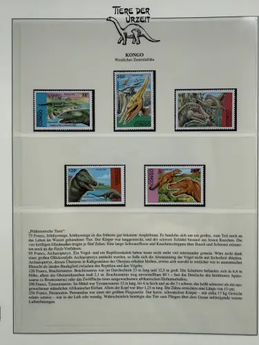 Motiv Tiere der Urzeit / Dinos - Afrika 1 ** - Lindner-Vordruckbinder, 60 Seiten