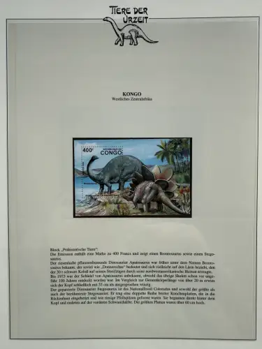 Motiv Tiere der Urzeit / Dinos - Afrika 1 ** - Lindner-Vordruckbinder, 60 Seiten