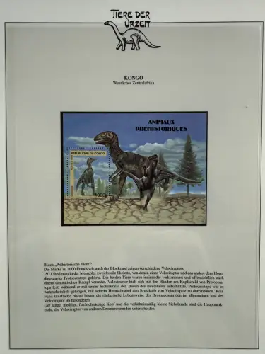 Motiv Tiere der Urzeit / Dinos - Afrika 1 ** - Lindner-Vordruckbinder, 60 Seiten