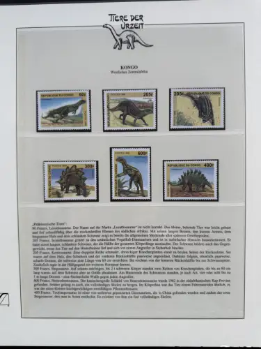 Motiv Tiere der Urzeit / Dinos - Afrika 1 ** - Lindner-Vordruckbinder, 60 Seiten