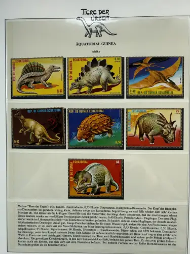 Motiv Tiere der Urzeit / Dinos - Afrika 1 ** - Lindner-Vordruckbinder, 60 Seiten