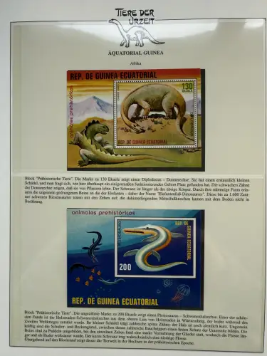 Motiv Tiere der Urzeit / Dinos - Afrika 1 ** - Lindner-Vordruckbinder, 60 Seiten