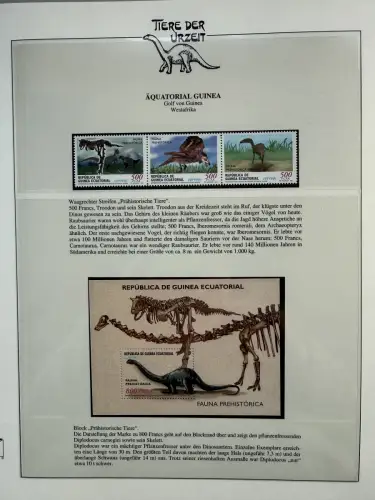 Motiv Tiere der Urzeit / Dinos - Afrika 1 ** - Lindner-Vordruckbinder, 60 Seiten