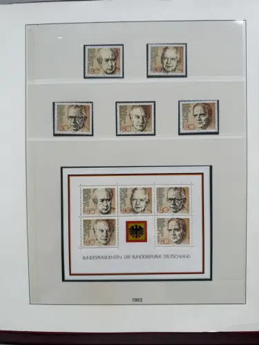 Bund 1959-1999 in vier LINDNER-T-Vordruckalben postfrisch ** komplett