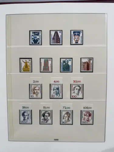 Bund 1959-1999 in vier LINDNER-T-Vordruckalben postfrisch ** komplett