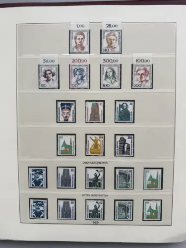 Bund 1959-1999 in vier LINDNER-T-Vordruckalben postfrisch ** komplett