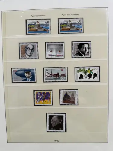 Bund 1959-1999 in vier LINDNER-T-Vordruckalben postfrisch ** komplett