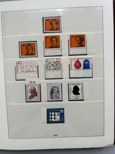 Bund 1959-1999 in vier LINDNER-T-Vordruckalben postfrisch ** komplett