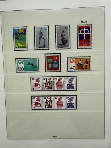 Bund 1959-1999 in vier LINDNER-T-Vordruckalben postfrisch ** komplett