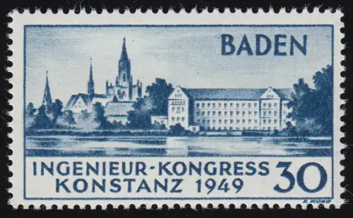 Baden 46I Konstanz 1. Auflage, postfrisch **
