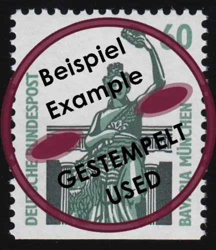 1341D u Sehenswürdigkeiten 60 Pf Bavaria München, gestempelt O