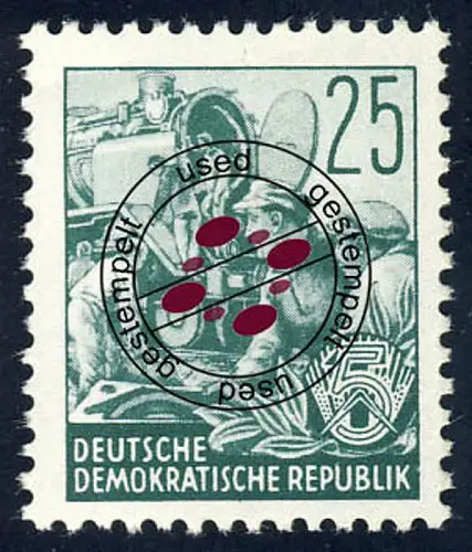 372 Fünfjahrplan 25 Pf, Offset-Urdruck gestempelt O