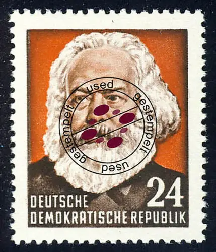 349 Karl Marx 24 Pf, gestempelt O
