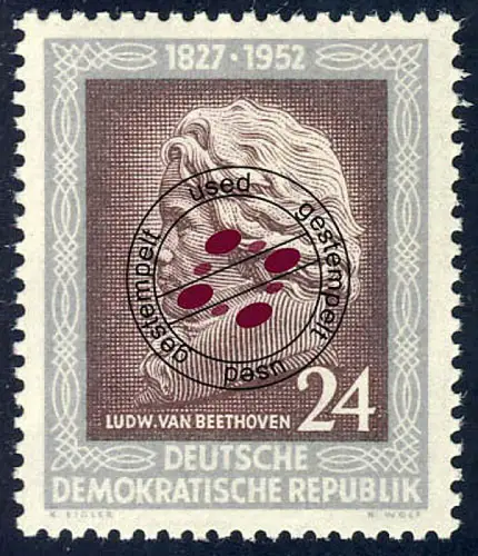 301 Ludwig van Beethoven 24 Pf, gestempelt O