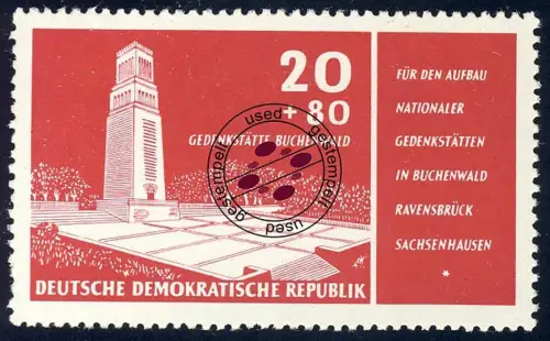 538 Nationale Gedenkstätten, gestempelt O