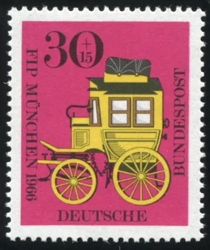 516 FIP-Kongreß 30 Pf mit PLF erstes Kettenglied gebrochen, Feld 43, **